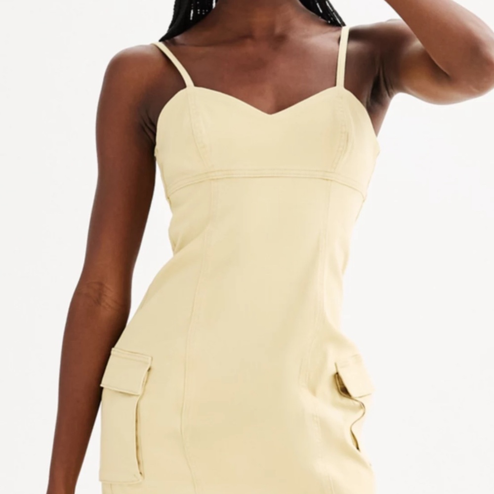 NEW BRAND W/TAGS LOVE FIRE SLEEVELESS CARGO POCKET TWILL DRESS
